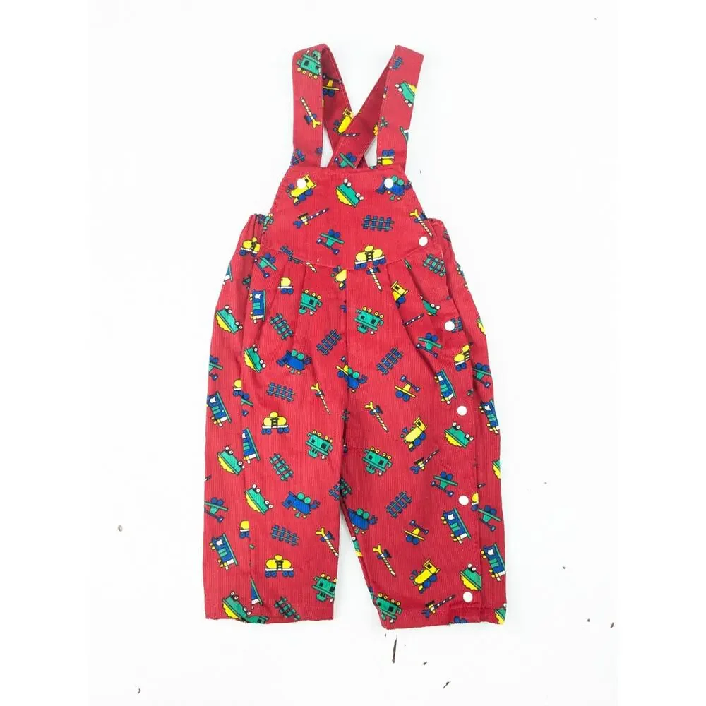 Buster Brown Vintage Train Overalls and Shirt - 6 Months